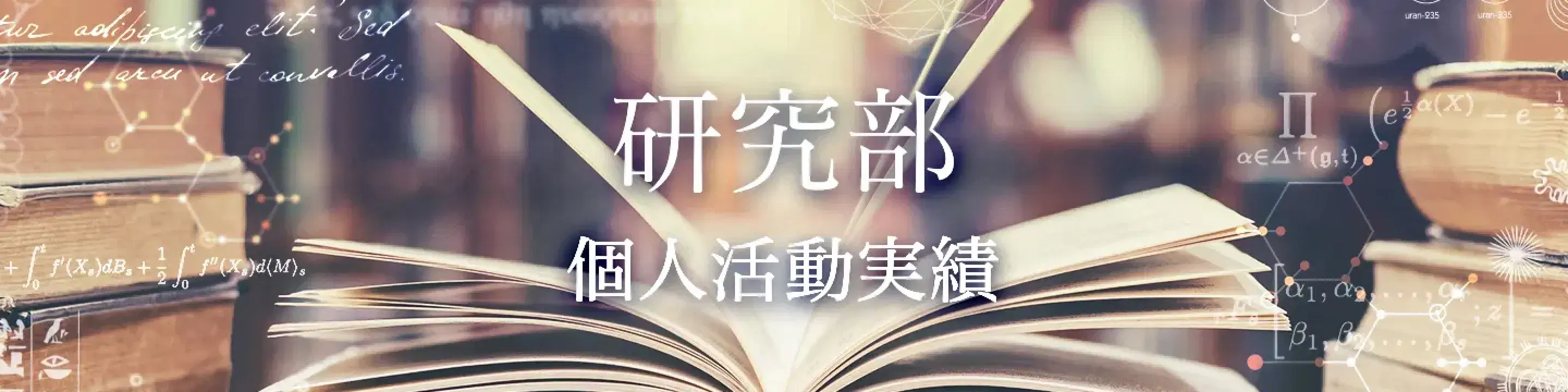研究部 個人活動実績