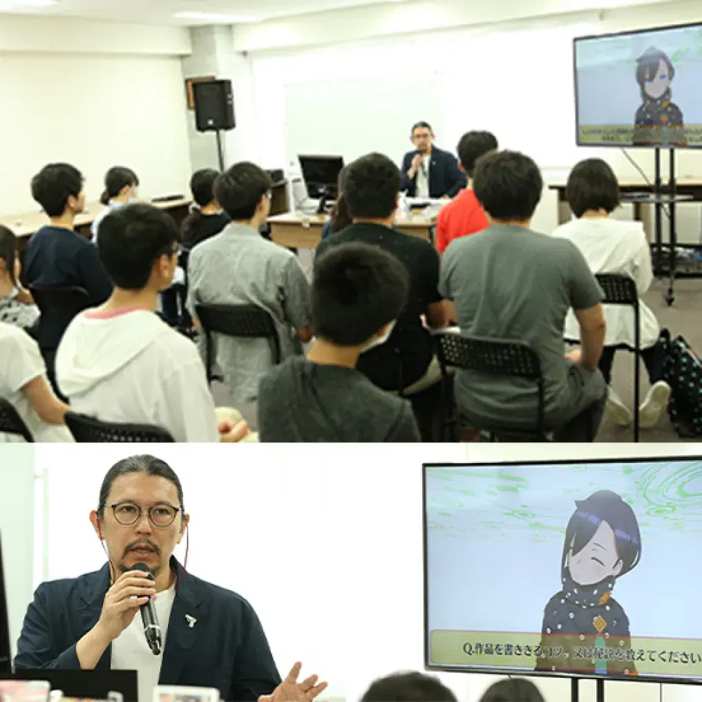 【講師】時雨沢 恵一の授業の様子