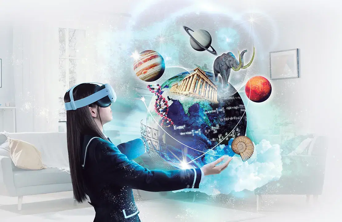 VRの道具が置かれている様子