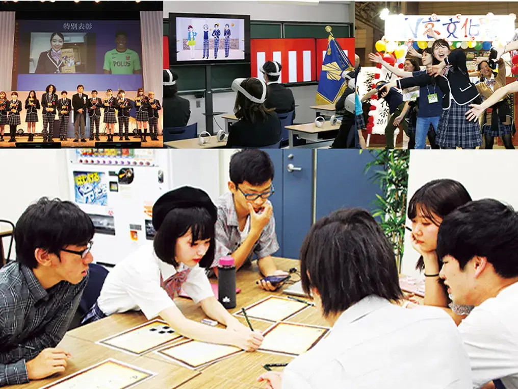 学生たちが学校行事に取り組む様子の写真