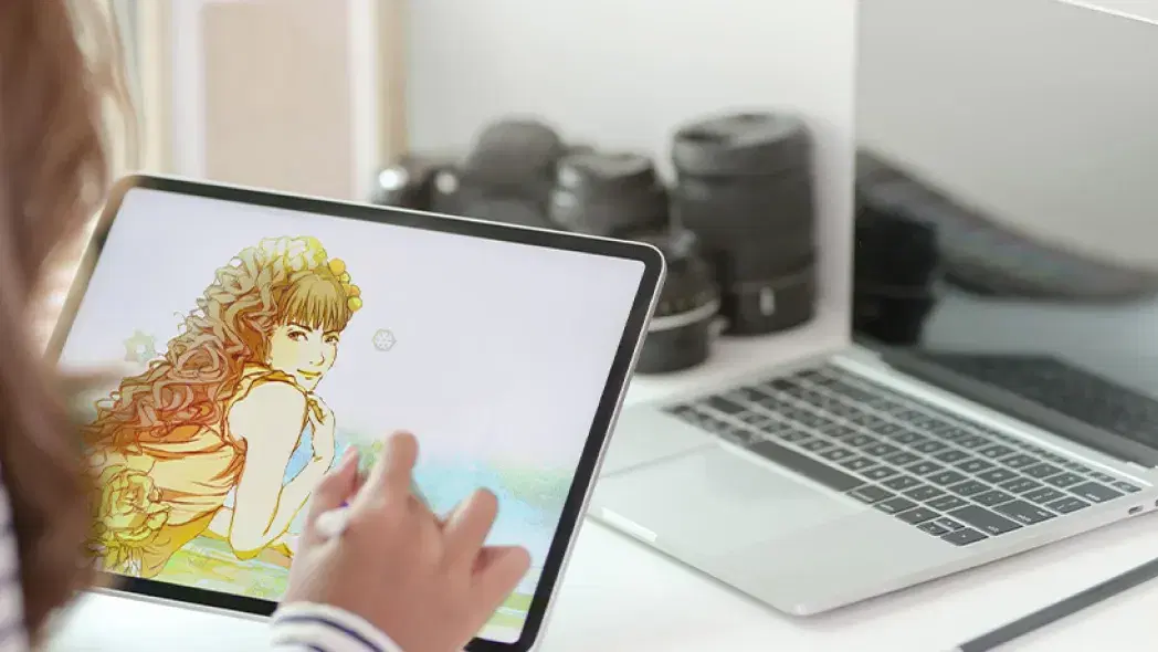 Scene of an animation and comics class