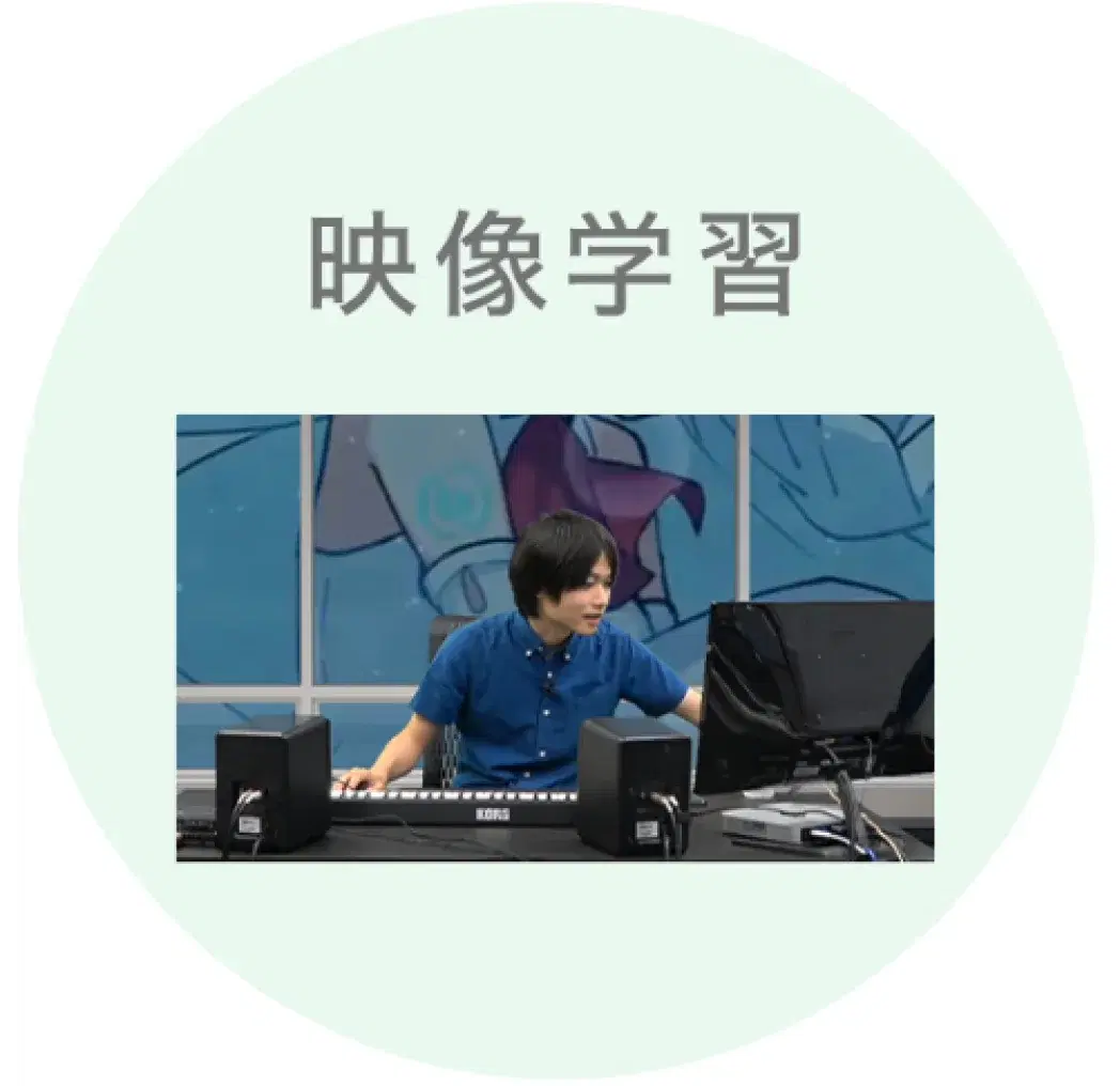 映像学習の様子