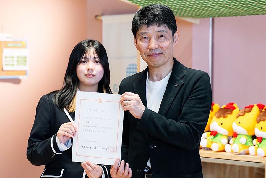 S高・2年 外所もみじさんが「群馬県高校生リバースメンター」に選出